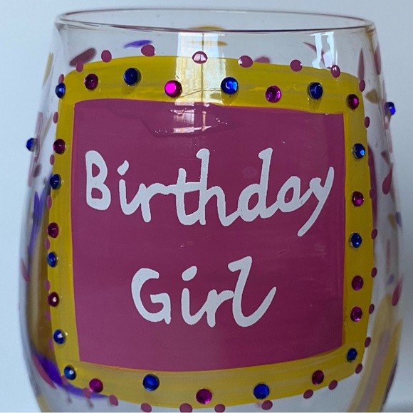 Birthday Girl Wine Glass Lolita New Open Box 15 Oz The Wine Collection Party - Picture 7 of 16